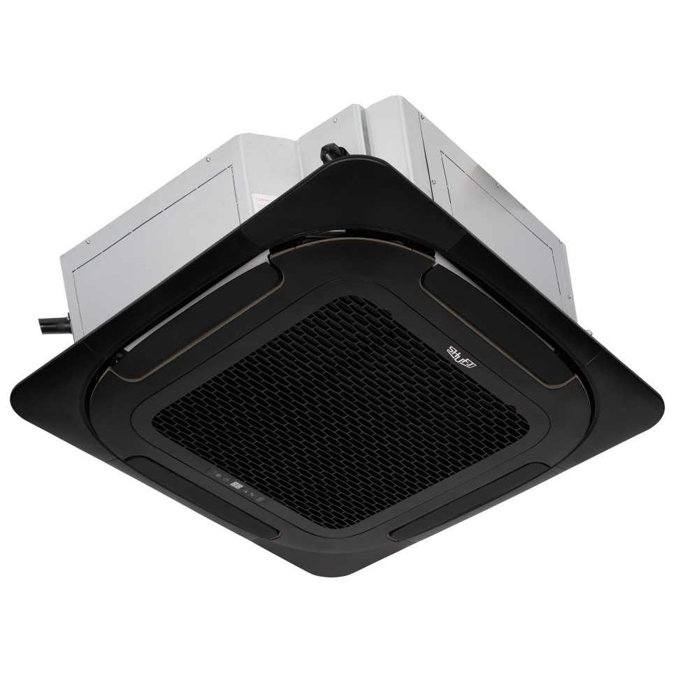 Комплект SHUFT SFLC_C-24HN1_V2_BL полупромышленной сплит-системы, кассетного типа (черная панель)